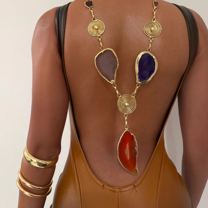 the authentic crystal drop necklace from Berna peci