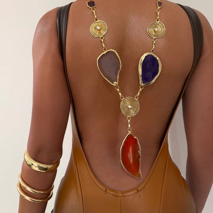 the authentic crystal drop necklace from Berna peci